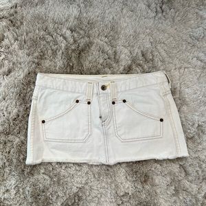 Express mini white-Jean skirt